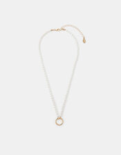 Pearl Beaded Charm Necklace, , large