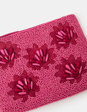 Floral Beaded Pouch, , large