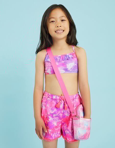 Girls Galaxy Print Crossbody Bag, , large