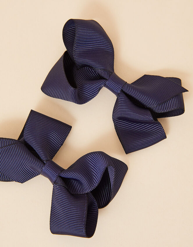 Large Grosgrain Hair Clips Set of Two, , large