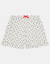 Girls Polka Dot Shorts, White (WHITE), large