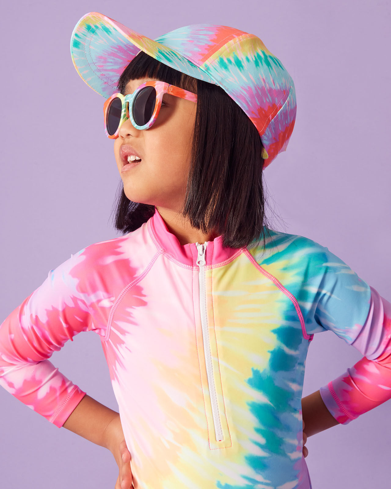 Tie dye top baseball cap