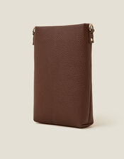 Bead Strap Faux Leather Phone Bag, , large