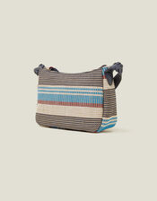 Stripe Woven Cross-Body Bag, , large