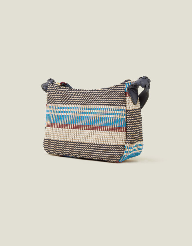 Stripe Woven Cross-Body Bag, , large