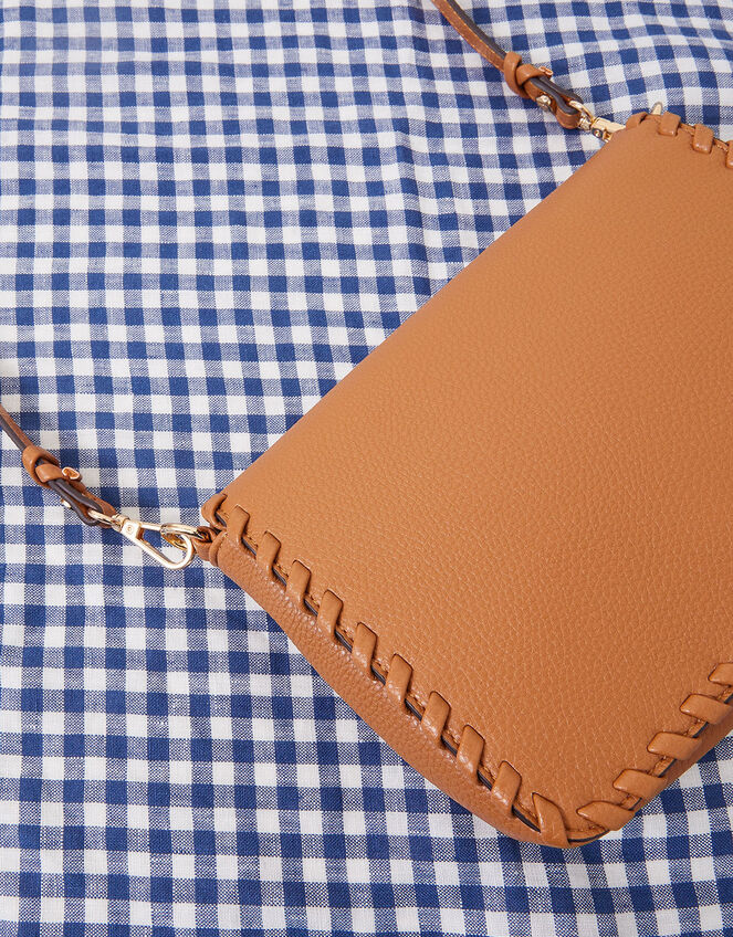 Whipstitch Flap Cross-Body Bag, , large