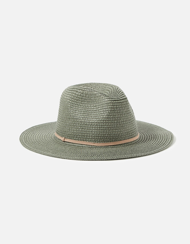 Packable Panama Trilby Hat , Green (KHAKI), large