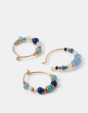 3-Pack Beaded Hoop Earrings, , large