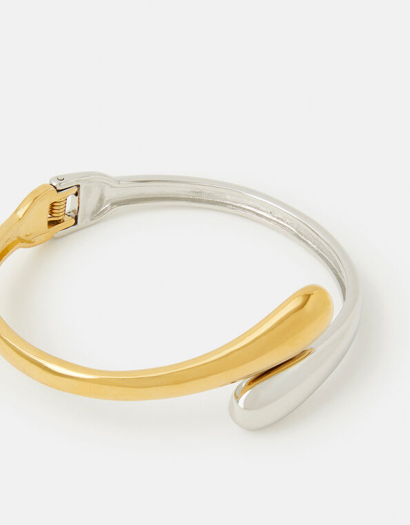 Stainless Steel Mixed Metal Bangle, , large
