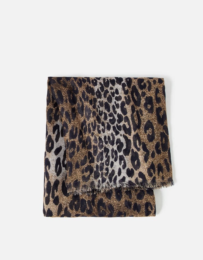 Luna Leopard Print Scarf , , large