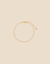 14ct Gold-Plated Mother of Pearl Beaded Collar Necklace, , large