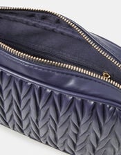 Small Ruched Crossbody Bag, Blue (NAVY), large