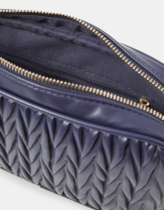 Small Ruched Crossbody Bag, Blue (NAVY), large