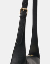 Plain Crossbody Bag, Black (BLACK), large