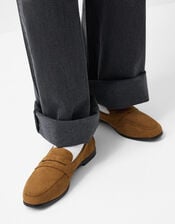 Suedette Loafers, Tan (TAN), large