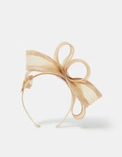 Loop Bow Fascinator, Natural (CHAMPAGNE), large