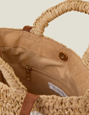 Raffia Daisy Handbag, , large