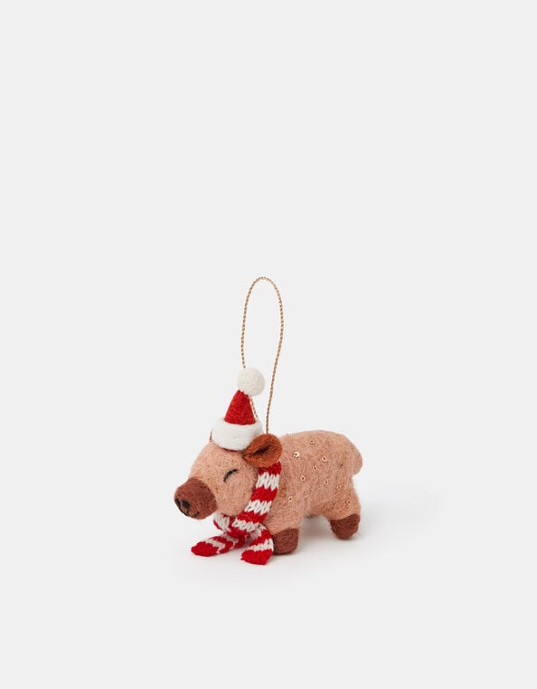 Festive Capybara Christmas Tree Decoration, , large