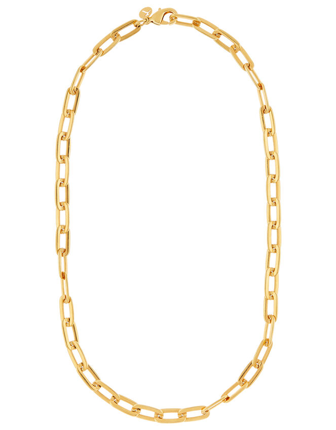 Gold-Plated Large Link Necklace, , large