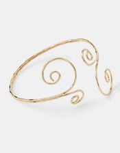Swirl Metal Arm Cuff, Gold (GOLD), large