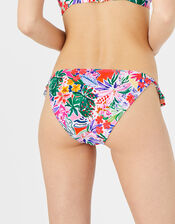 Bold Floral Frill Side Bikini Briefs, Multi (BRIGHTS-MULTI), large