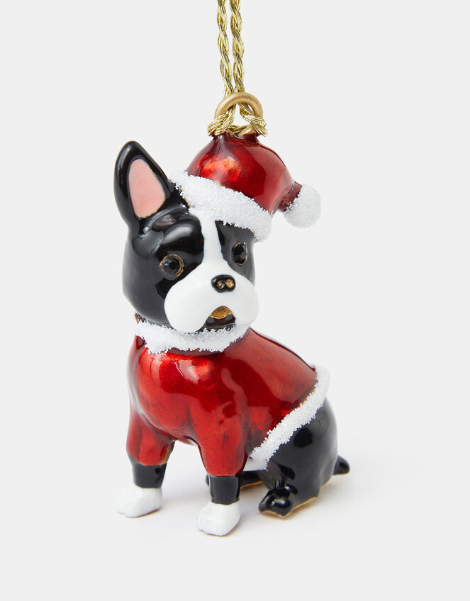 Bulldog Enamel Christmas Tree Decoration, , large