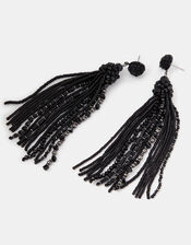 Bead Tassel Drop Earrings, , large