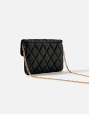 Quilted Clutch Bag, Black (BLACK), large