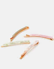 4-Pack Resin Hair Slides, , large