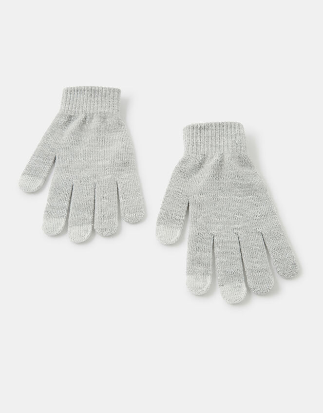 Shimmer Knit Touchscreen Gloves, Grey (LIGHT GREY), large