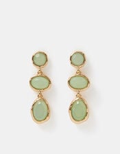 Triple Stone Drop Earrings, , large