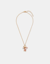 Girls Deer Charm Necklace, , large