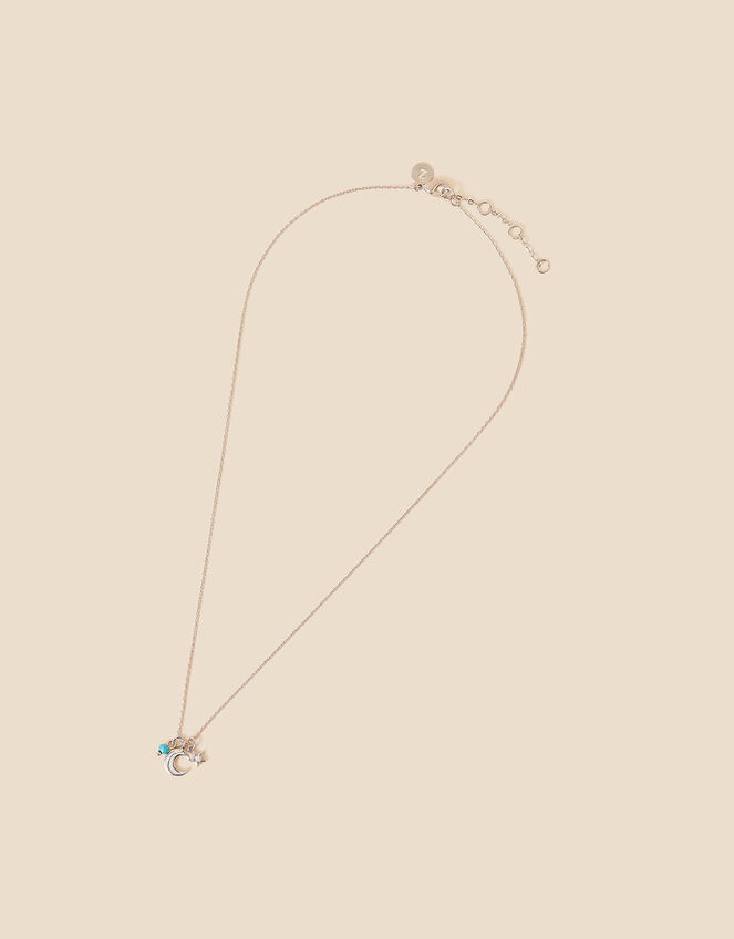Platinum-Plated Celestial Charm Necklace, , large
