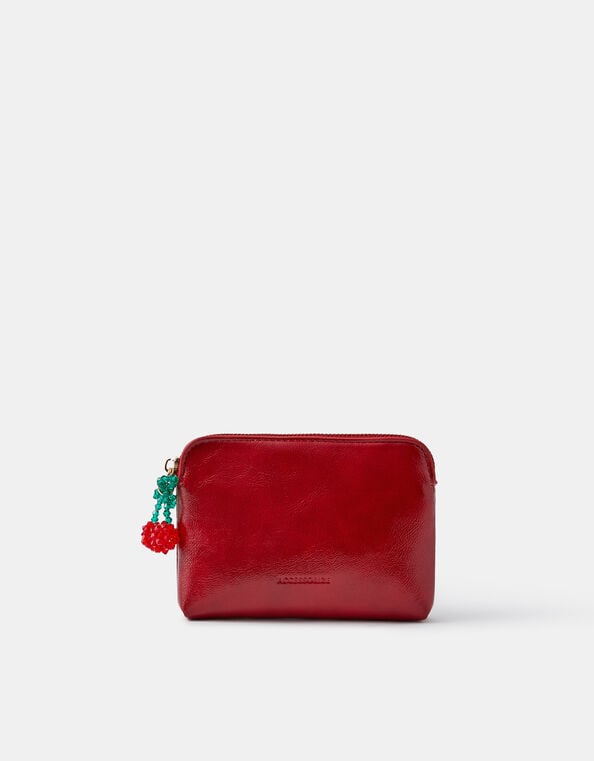Beaded Cherry Charm Coin Purse, , large