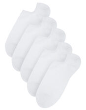 Soft Bamboo Trainer Sock Multipack, White (WHITE), large
