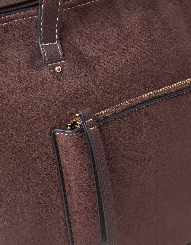 Rachel Zip Front Laptop Tote Bag, Brown (CHOCOLATE), large
