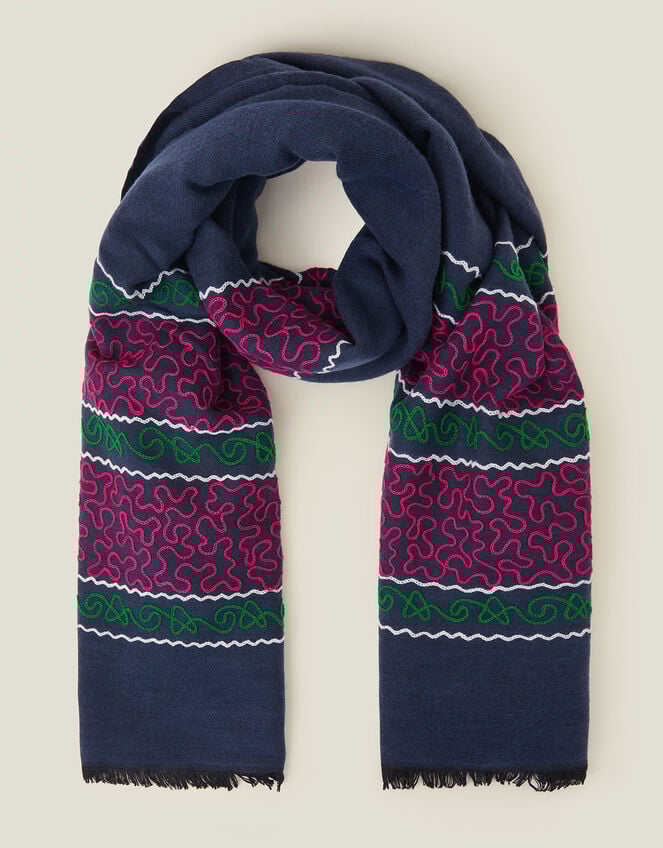 Embroidered Scarf, , large