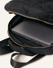 Quilted Nylon Laptop Backpack, , large