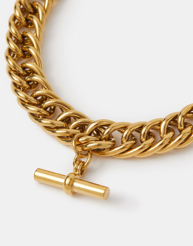 Stainless Steel Chunky T-Bar Bracelet, , large