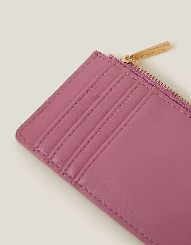 Embroidered Daisy Card Holder, Pink (PINK), large