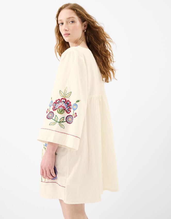 Embroidered Mini Cover Up, Ivory (IVORY), large