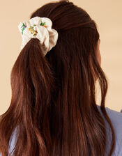 Embroidered Floral Scrunchie , , large