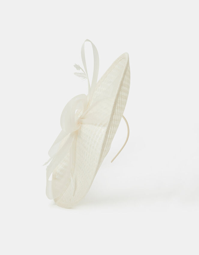 Bow Woven Disc Fascinator, , large