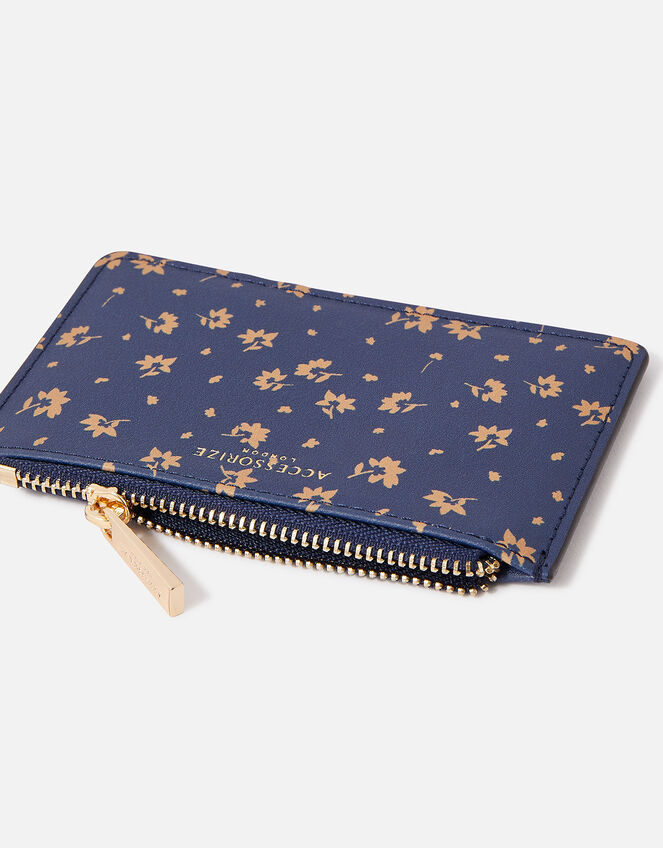 Ditsy Print Cardholder, Blue (NAVY), large