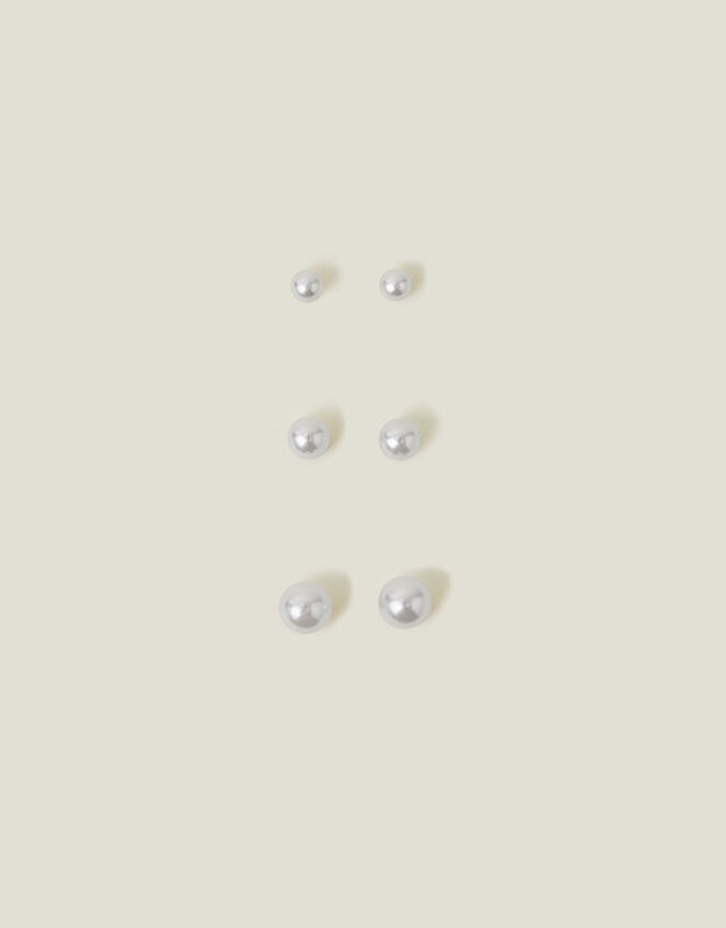3-Pack Pearly Studs, , large