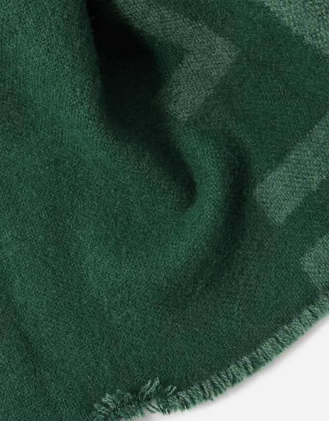 Geometric Super-Soft Blanket Scarf, Green (GREEN), large