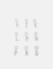 Diamanté Initial Jewellery Charm, Silver (SILVER), large