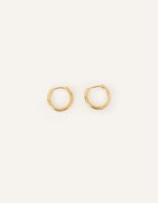 14ct Gold-Plated Plain Huggie Hoop Earrings&nbsp;, , large
