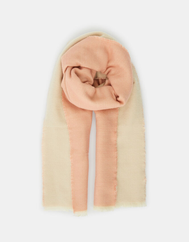 Wells Antibacterial Two-Tone Blanket Scarf Camel and Grey, Pink (PINK), large