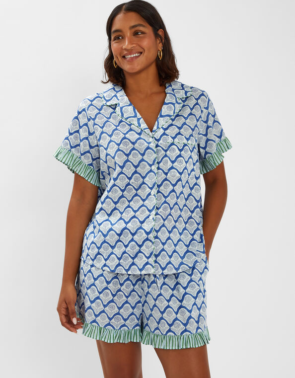 Dandelion Print Pyjama Set, Blue (BLUE), large